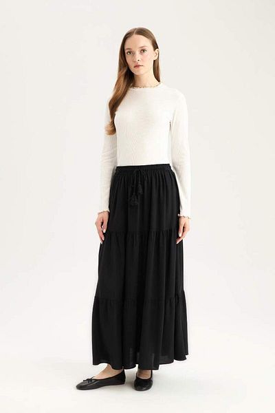 DeFacto New Season Ribbed Camisole Basic Solid Long Sleeve T-Shirt