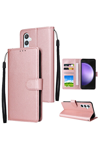 Choice Galaxy S10 Rose gold Wallet Magnetic Flip With Card Slot Kickstand Lea...