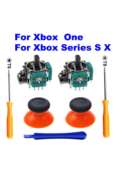 Choice 2 قطعة من وحدات استشعار عصا التحكم التناظرية ثلاثية الأبعاد ومقياس الجهد وعصا التحكم لجهاز Microsoft XBox One S.