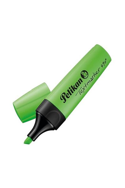 Pelikan |   Highlighter 490, Green, Broad Tip, Bright Color, for Note and Text Highlighting