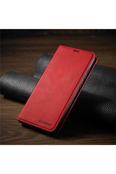 Choice جراب جلدي فاخر أحمر اللون لهاتف P30 Pro، متوافق مع هواتف P40، P30، P20...