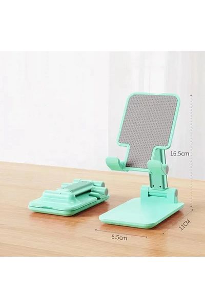 Choice Green Foldable Mobile Phone Holder Stand Tablet Desk Mount Table Flexible Adjustable Desktop Live La