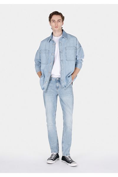 Colin's 044 Karl Straight Fit Low Waist Straight Leg Men's Blue Jean Pants