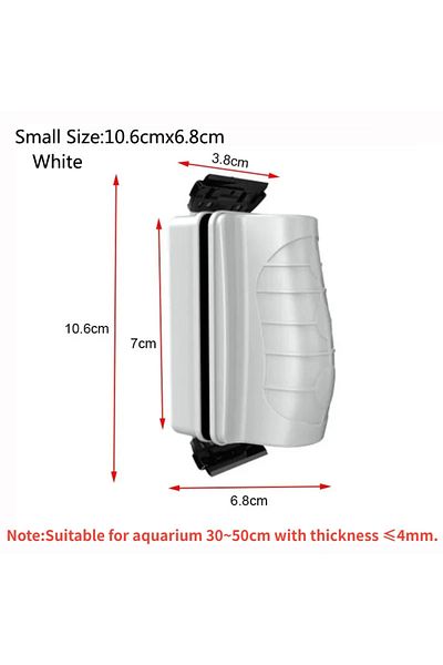 Choice Small Size White Magnetic Aquarium Fish Tank Brushes Glass Window Algae Scraper Cleaner Aquascaping