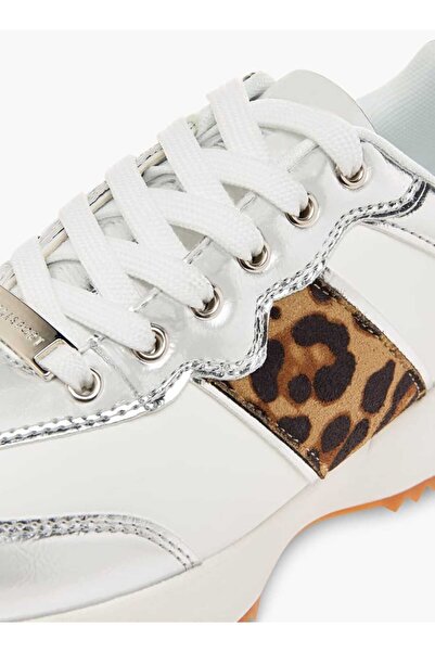 ELLE Women's Animal Print Sneakers with Lace-Up Closure