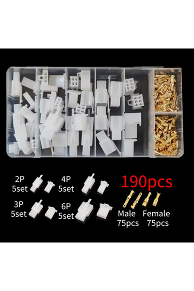 choice2 190 قطعة من موصلات الكهرباء للسيارات والدراجات النارية: 2.8 مم 2 3 4 ...