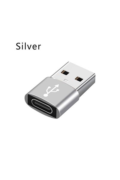 Choice Silver USB 3.0 to USB C 3.1 Adapter Mini Hi-Speed USB Type C Female to USB Type A Male Fast Charging