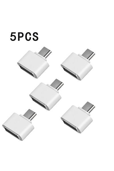 Choice White 5PCS 1/5PCS Micro Male To USB-A 2.0 Female Mini OTG Data Connector Converter Cable Adapter Fo