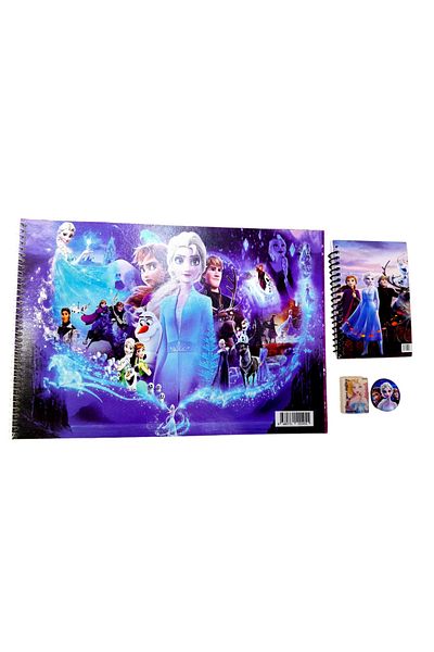 ÇİLEKHOMEAVM Set de insigne Silki pentru blocnotes cu raft de dimensiuni mari Frozen