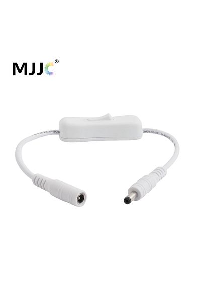 Choice White DC Switch Inline 304 Switch On Off with Female Male Power Cable 5.5x2.1mm DC Connector Switch