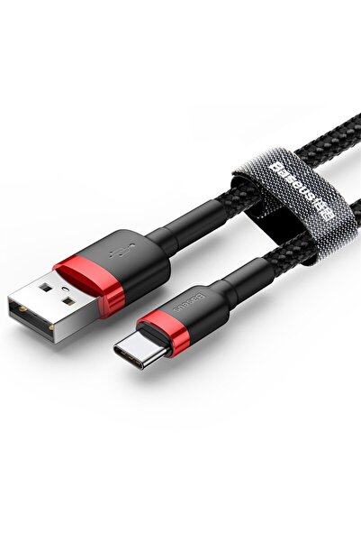 Baseus 2m Black 60W 3A USB Type C Cable For Huawei Honor Xiaomi Samsung Super Charge Fast Charging U