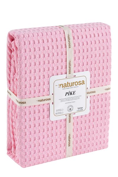 Naturosa Single Pink Color Waffle Pike 100% Cotton 160 X 220 cm