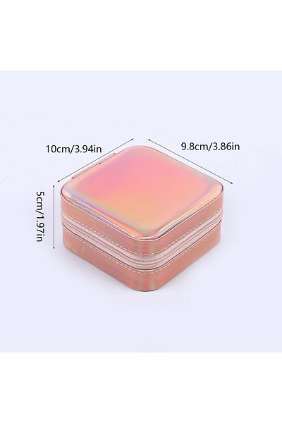 Choice Pink Jewelry Case Box Portable Small Travel Jewelry Organizer Necklace Earring Ring Storage Display