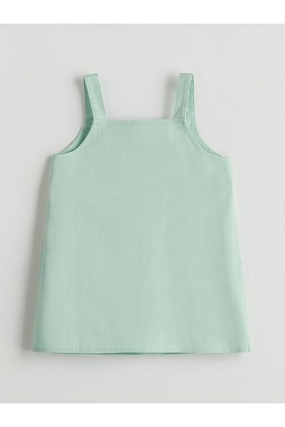 LC Waikiki Square Neck Gabardine Girl's Dress