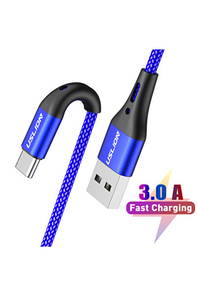 Choice 2M Blue USLION 3A USB Type C Data Cable For Redmi Note 13 S23 Fast Cha...