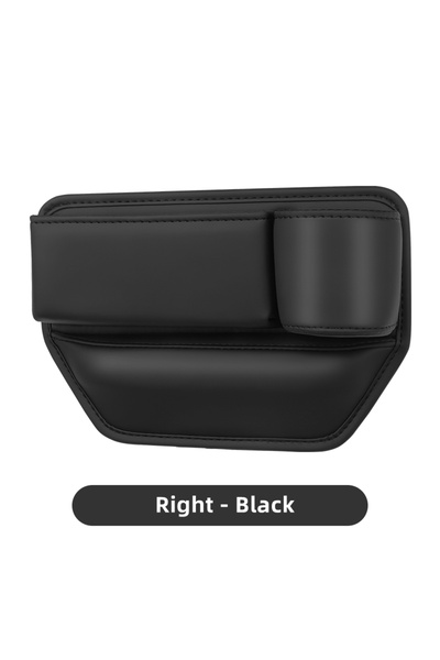 Choice6 ZUIMI Black-Right Leather Car Seat Gap Organizer Multifunction Consol...