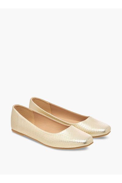 Flora Bella by Shoexpress Flora Bella Animal Textured Slip-On Ballerina Shoes