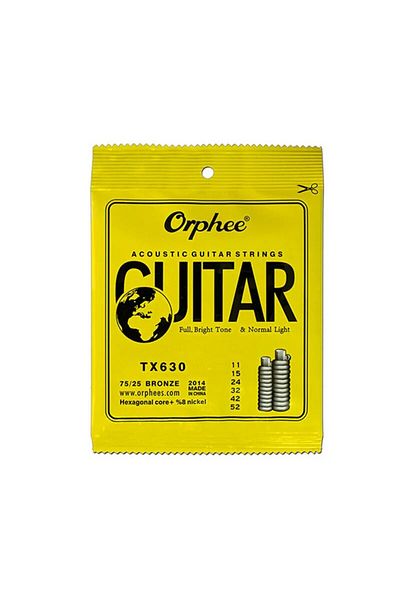 Choice TX630 Orphee TX620 630 Acoustic Guitar Strings Hexagonal Core+8% Nickel Bronze Bright Tone Extra Lig
