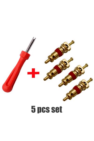 Choice 5pcs set Portable Tire Valve Core Remover Installer Tool Removal Tool Car Bike Bicycle Motorcycle Ti