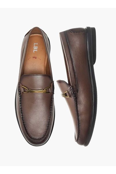 LBL by Shoexpress Solid Slip-On Loafers with Metal Accent