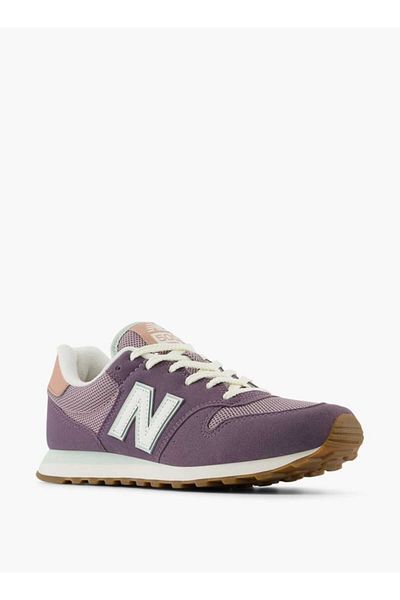 New Balance Women's Logo Detail Sneakers with Lace-Up Closure - 500