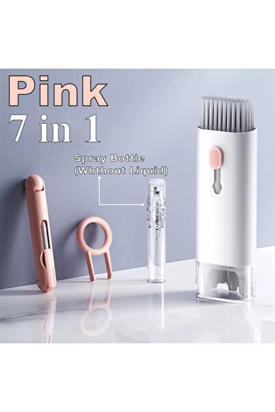 Choice طقم تنظيف لوحة المفاتيح 7 في 1 باللون الوردي، منظف سماعات الأذن، منظف ...