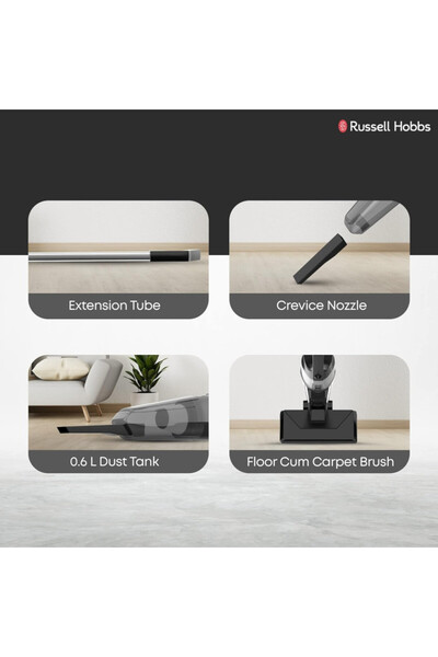 RUSSELL HOBBS 3-in-1 Handheld & Stick Vacuum 600W, 0.6L, HEPA, 7M Cord K-22A102-B