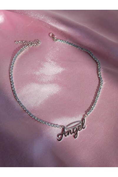 Reorah Collection Angel Yazılı Su Yolu Choker Kolye