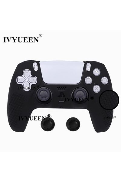 Choice Black IVYUEEN Studded Edition Anti-Slip Protective Skin for PlayStation 5 PS5 Controller Silicone Ca
