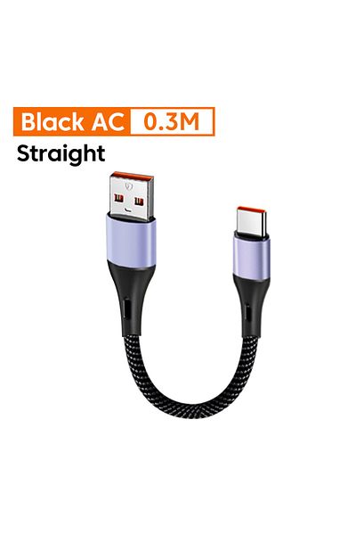 Choice Straigh A to C 0.3M 0.15/0.3M Short Cable 66W USB A/ USB C to Type C Fast Charging Cable Elbow Porta