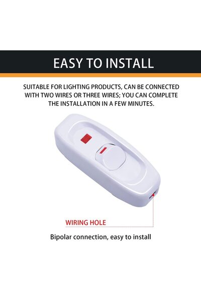 Choice مفتاح سلكي أبيض 1/2/4 قطع، أسود وأبيض، تيار متردد 250 فولت 10 أمبير، م...