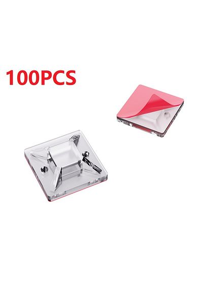 Choice Transparent 100PCS 50/100pcs Zip Tie Mounts Durable Clip Clamp Wall Holder Base Cable Organizer Hold