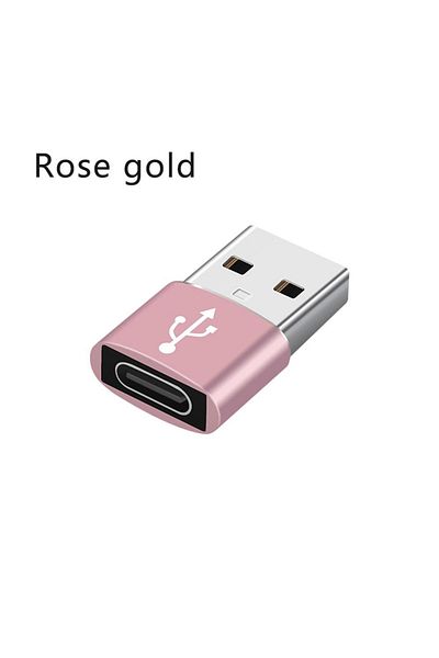 Choice Rose Gold USB 3.0 to USB C 3.1 Adapter Mini Hi-Speed USB Type C Female to USB Type A Male Fast Charg