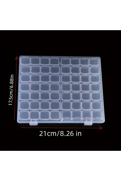 Choice 56 grids 28/56 Grid Diamond Painting Tools Plastic Storage Box Transparent Jewelry Organizer with Fa