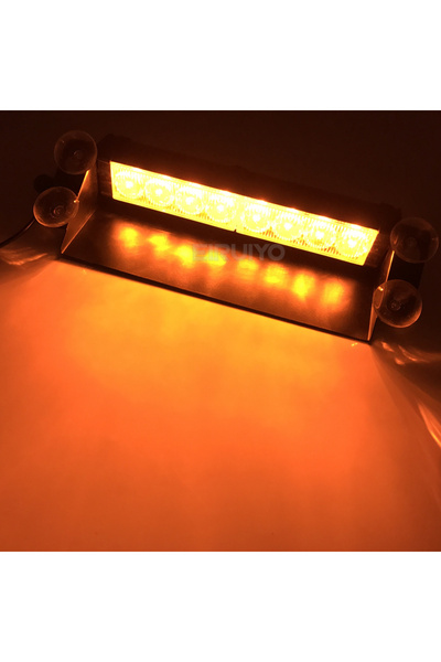 Choice1 أضواء شرطة صفراء 8 LED ستروب ضوء للسيارة 12 فولت مصابيح إشارة الطوارئ...