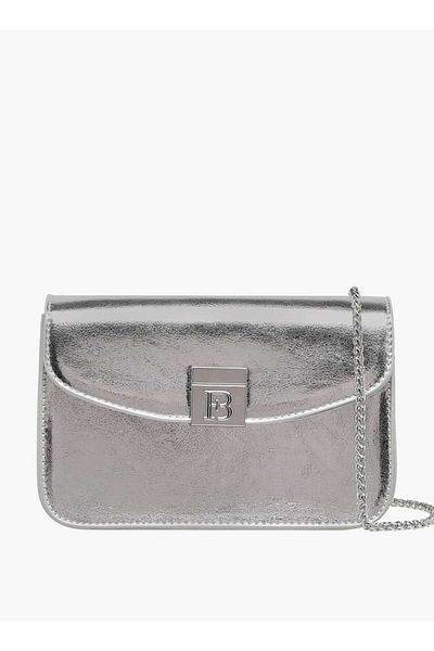 Flora Bella by Shoexpress Flora Bella Metallic Crossbody Bag with Magnetic Closure and Chain Strap