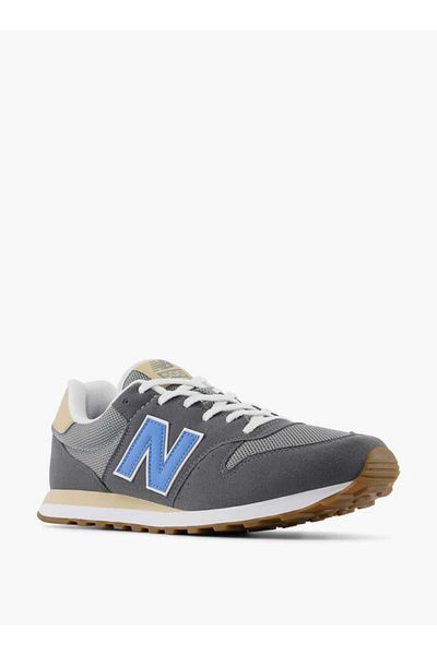 New Balance Men's Panelled Sneakers with Lace-Up Closure - 500