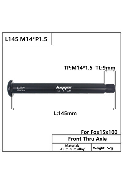 Choice شوكة دراجة FOX QR 15x100mm HEPPE بمحور خلفي وشوكة أمامية للدراجات الجب...