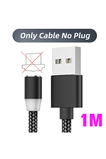 Choice كابل ماكجيلون أسود بطول متر واحد فقط، كابل مغناطيسي، منفذ مايكرو يو إس...