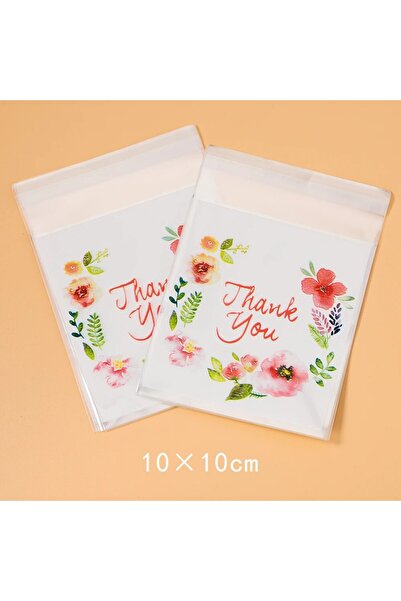 Choice 100 قطعة من الزهور الملونة، أكياس بلاستيكية ذاتية اللصق، مقاس 10 × 10 ...