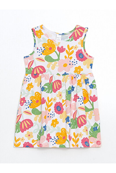 LC Waikiki Ozmarka Nova Sezona okrugla kragna Haljina za devojčice sa cvetnim...