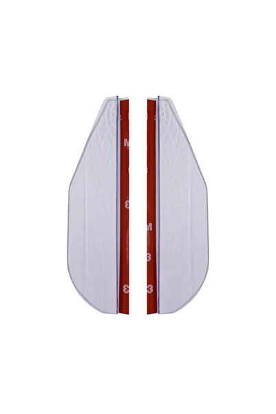 choice2 2PCS White 2PCS Car Rearview Mirror Rain Eyebrow Carbon Fiber Rain Sh...