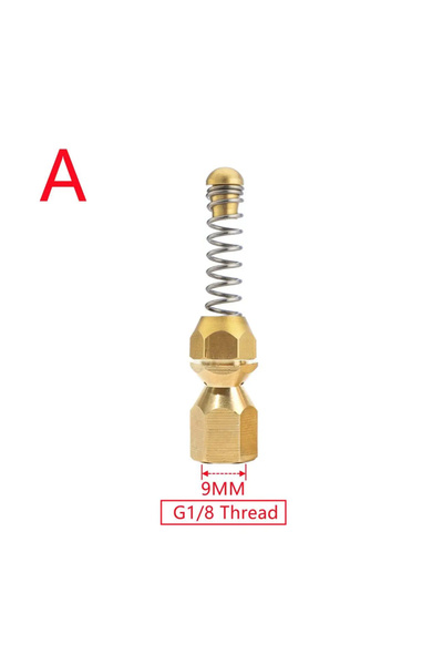 Choice1 Light Grey G1/4 G1/8 High Pressure Wash Sewer Drain Cleaning Nozzle S...