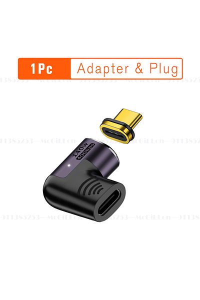 Choice محول طراز C 1 قطعة USB4.0 Thunderbolt3 مغناطيسي USB C إلى محول Type C 140 وات 40 جيجابت في الثانية شحن سريع M
