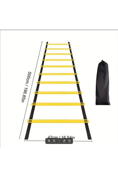 Choice 5m 4 Knots 1 Set Detachable Speed Agility Training Ladder For Football, Portable Sports Equipment Wi