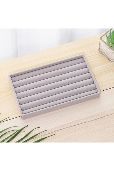 Choice H Jewelry Storage Box Earring Ring Necklace Brooch Holder Flannelette Jewelry Display Box Necklace .