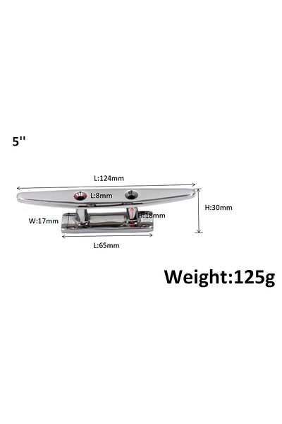 Choice 5inch 2 Hole Hardware Boat Cleats 4/5/6/8 PCS boat cleat 316 Stainless Steel Polished Combo Mooring