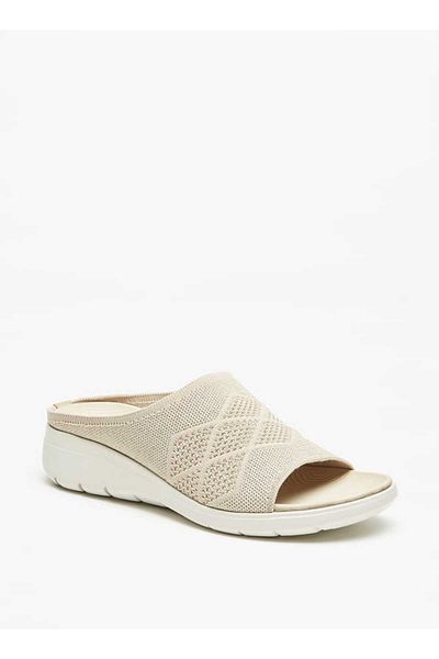 Flora Bella by Shoexpress Flora Bella Textured Slide Sandals