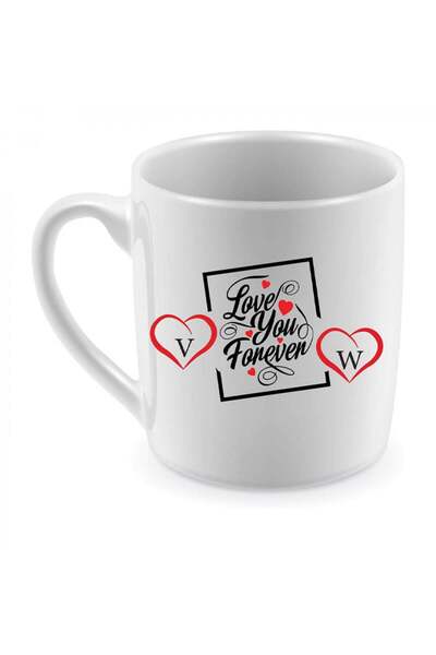 Be Care Tea mug printed on both sides, in English the letters V&W and in Arab...