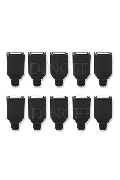 Choice Female 10pcs 10pcs Type A Male Female Usb 4 Pin Plug Socket Connector With Black Plastic Cover Type-